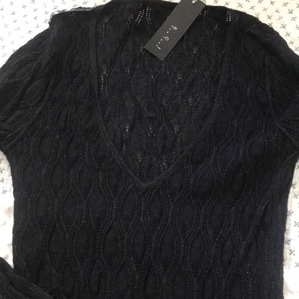 Black Cableknit Sweaterdress - Picture 2 of 3